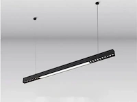 2 x led lineaire hanglamp – 35w – 120cm – zwart – ingebouwde led – inclusief montageset - afbeelding 2 van  5