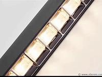 2 x led lineaire hanglamp – 35w – 120cm – zwart – ingebouwde led – inclusief montageset - afbeelding 3 van  6
