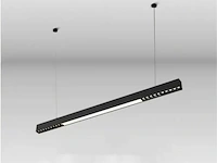 2 x led lineaire hanglamp – 35w – 120cm – zwart – ingebouwde led – inclusief montageset - afbeelding 3 van  6