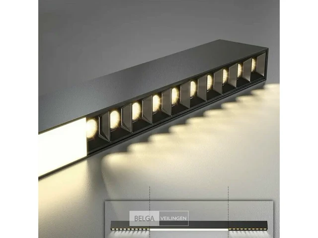 2 x led lineaire hanglamp – 35w – 120cm – zwart – ingebouwde led – inclusief montageset - afbeelding 6 van  6