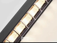 2 x led lineaire hanglamp – 35w – 120cm – zwart – ingebouwde led – inclusief montageset - afbeelding 4 van  7