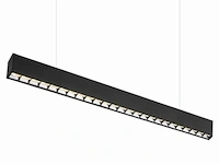 2 x led lineaire hanglamp – 35w – 120cm – zwart – ingebouwde led – inclusief montageset - afbeelding 5 van  7