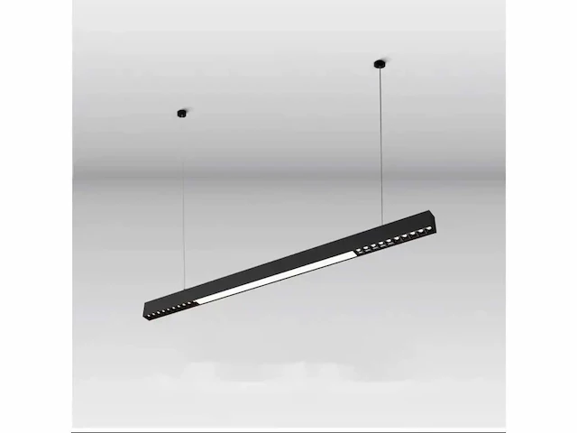 2 x led lineaire hanglamp zwart - 35w led - afbeelding 2 van  5