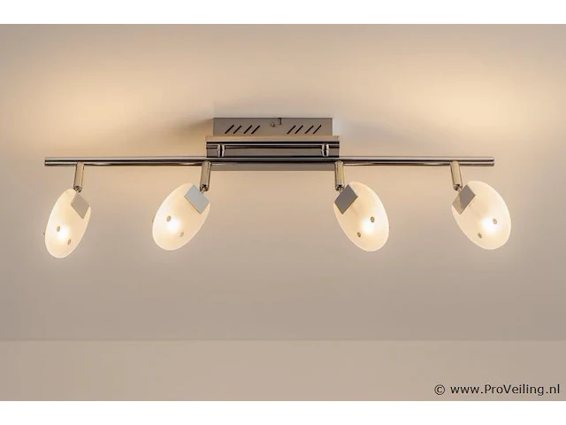 2 x led plafondspot – hl7164l – 5w – 4000k – neutraal wit – zilver - afbeelding 1 van  4