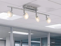2 x led plafondspot – hl7164l – 5w – 4000k – neutraal wit – zilver - afbeelding 2 van  4