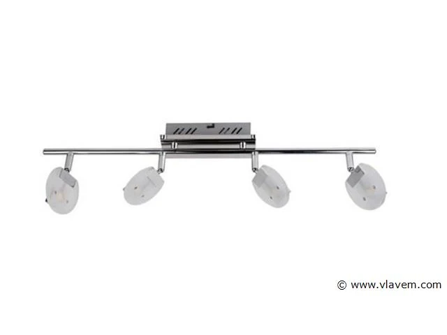 2 x led plafondspot – hl7164l – 5w – 4000k – neutraal wit – zilver - afbeelding 4 van  4