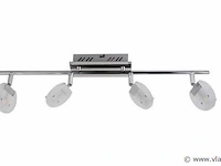 2 x led plafondspot – hl7164l – 5w – 4000k – neutraal wit – zilver - afbeelding 4 van  4