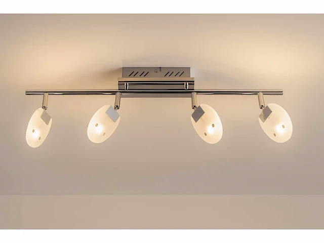 2 x led plafondspot – hl7164l – 5w – 4000k – neutraal wit – zilver - afbeelding 1 van  4