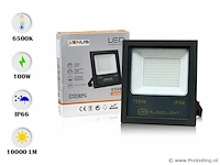 2 x led schijnwerper 100w – 6500k koud wit – ip66 waterdicht – 10.000 lm - afbeelding 1 van  4