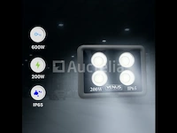 2 x led schijnwerper 200w – 6500k koel wit – ip65 waterdicht – 20.000 lm – cob – buiten/binnen - afbeelding 1 van  5