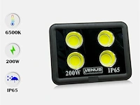 2 x led schijnwerper 200w – 6500k koud wit – ip65 waterdicht – 20.000 lm – cob – buiten/binnen - afbeelding 3 van  6