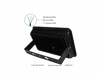 2 x led schijnwerper 200w – 6500k koud wit – ip65 waterdicht – 20.000 lm – cob – buiten/binnen - afbeelding 5 van  5