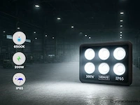 2 x led schijnwerper 300w – 6500kkoud wit – ip65 waterdicht – 30.000 lm – cob – buiten/binnen - afbeelding 1 van  5