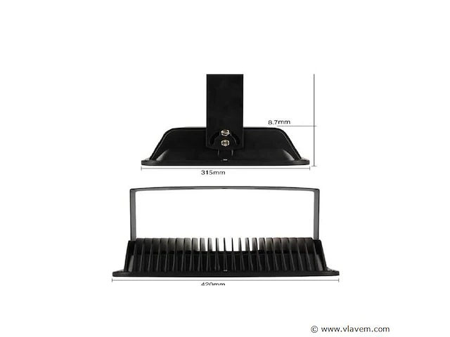 2 x led schijnwerper 300w – 6500kkoud wit – ip65 waterdicht – 30.000 lm – cob – buiten/binnen - afbeelding 4 van  5