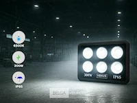2 x led schijnwerper 300w – 6500kkoud wit – ip65 waterdicht – 30.000 lm – cob – buiten/binnen - afbeelding 1 van  6