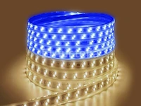 2 x led strip 25m - waterdicht (ip65) - warm wit/blauw - afbeelding 6 van  6