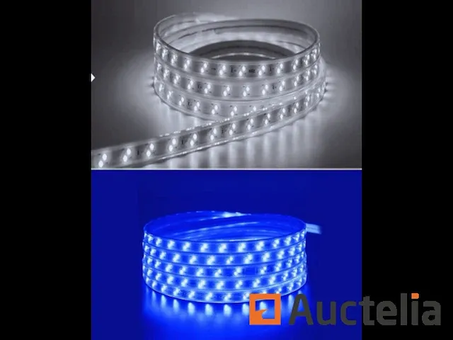 2 x led strip 25m - waterdicht (ip65) - warm wit/blauw - afbeelding 3 van  6