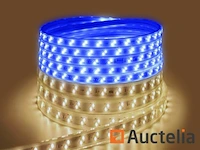 2 x led strip 25m - waterdicht (ip65) - warm wit/blauw - afbeelding 6 van  6