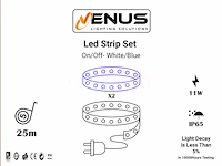 2 x led strip 25m - waterdicht (ip65) - warm wit/wit - afbeelding 6 van  6