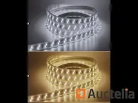 2 x led strip 25m - waterdicht (ip65) - warm wit/wit