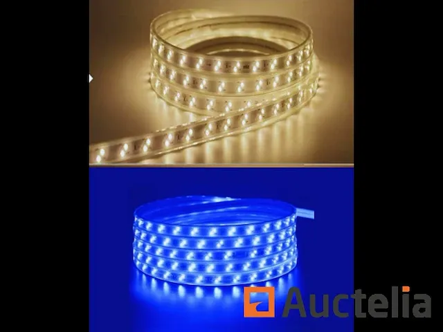 2 x led strip 25m - waterdicht (ip65) - wit/blauw - afbeelding 1 van  6