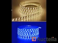 2 x led strip 25m - waterdicht (ip65) - wit/blauw