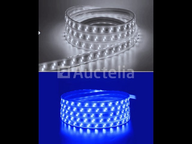 2 x led strip 25m – 10w/m – blauw & koud wit – ip65 waterdicht – smd 2835 - afbeelding 6 van  6