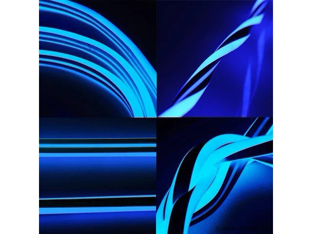 2 x led strip neon waterdicht 50m – blauw – 8w/m – ip65 – gebruik binnen/buiten - afbeelding 4 van  5