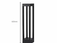 2 x led tuinlamp 10w – 60 cm – 3000k warm wit – 1000 lm – ip54 waterdicht – zwart (sla-15) - afbeelding 4 van  4