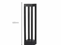 2 x led tuinlamp 10w – 60 cm – 3000k warm wit – 1000 lm – ip54 waterdicht – zwart (sla-15) - afbeelding 3 van  3