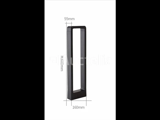 2 x led tuinlamp 7w – 60 cm – 3000k warm wit – 700 lm – ip54 waterdicht – zwart (sla-01) - afbeelding 3 van  5