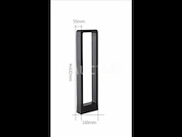 2 x led tuinlamp 7w – 60 cm – 3000k warm wit – 700 lm – ip54 waterdicht – zwart (sla-01) - afbeelding 3 van  5