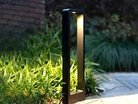 2 x led tuinlamp 7w – 60 cm – 3000k warm wit– 700 lm – ip54 waterdicht – zwart (sla-01) - afbeelding 1 van  4