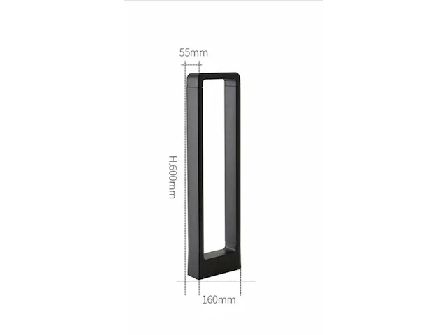 2 x led tuinlamp 7w – 60 cm – 3000k warm wit– 700 lm – ip54 waterdicht – zwart (sla-01) - afbeelding 4 van  6