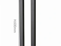 2 x led tuinlamp 7w – 60 cm – 3000k warm wit– 700 lm – ip54 waterdicht – zwart (sla-01) - afbeelding 4 van  6