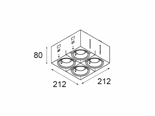 2 x ledc4 quad minigrid in trimless armatuur - afbeelding 6 van  7