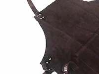 2 x lederen schort - leder - barbecue - bordo - afbeelding 2 van  3