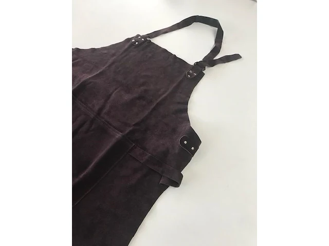 2 x lederen schort - leder - barbecue - bordo - afbeelding 3 van  3
