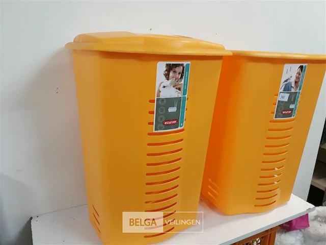 2 x linnenbak curver geel 60 l - afbeelding 3 van  3