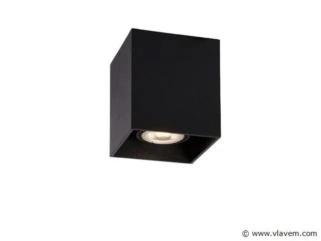 2 x lucide bodi led opbouw armaturen zwart - afbeelding 1 van  3