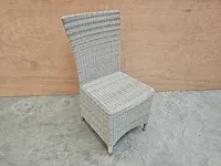 2 x luxury lounge wickerstoel ronde draad antique kobo - afbeelding 1 van  4