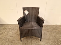 2 x luxury lounge wickerzetel java brown met armleuning - afbeelding 2 van  4