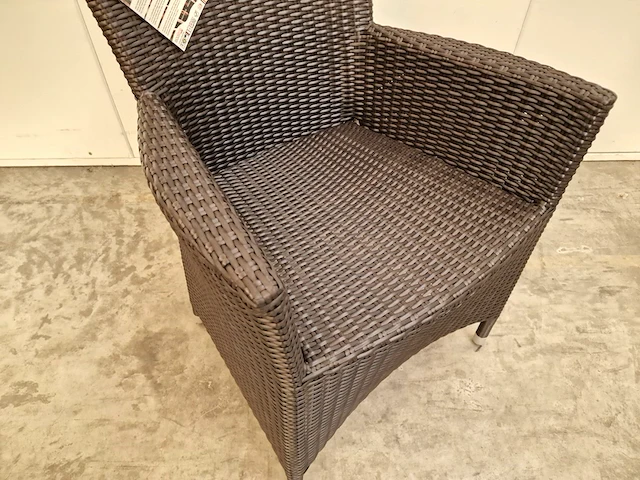2 x luxury lounge wickerzetel java brown met armleuning - afbeelding 4 van  4