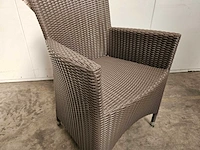 2 x luxury lounge wickerzetel met armleuning taupe - afbeelding 3 van  3