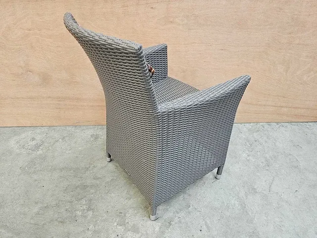 2 x luxury lounge wickerzetel platte draad taupe - afbeelding 2 van  4