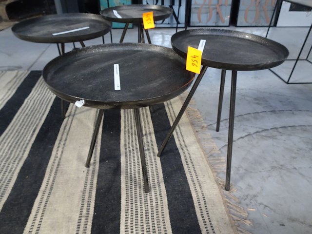 2 x metalen bijzettafel - afbeelding 1 van  2