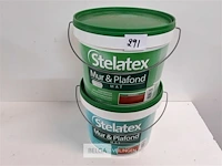 2 x muur en plafond verf bordeaux stelatex 2,5l - afbeelding 1 van  3