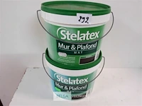 2 x muur en plafond verf donker bruin stelatex 2,5l - afbeelding 2 van  3