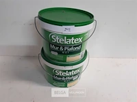 2 x muur en plafond verf eierschaal stelatex 2,5l - afbeelding 1 van  3