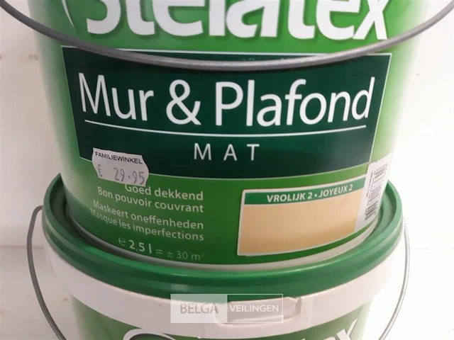 2 x muur en plafond verf eierschaal stelatex 2,5l - afbeelding 3 van  3